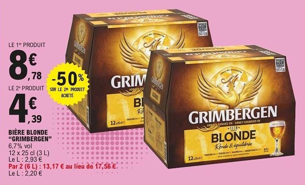BIÈRE BLONDE "GRIMBERGEN"