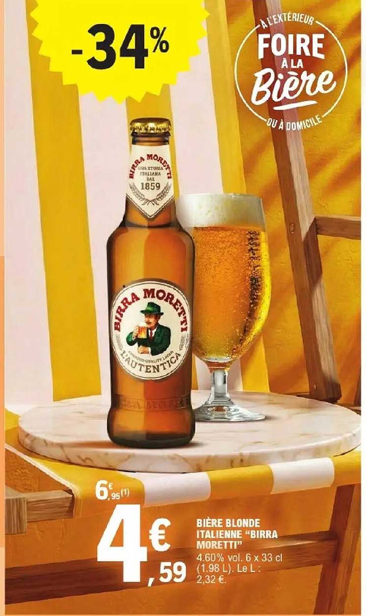 BIÈRE BLONDE ITALIENNE “BIRRA MORETTI”