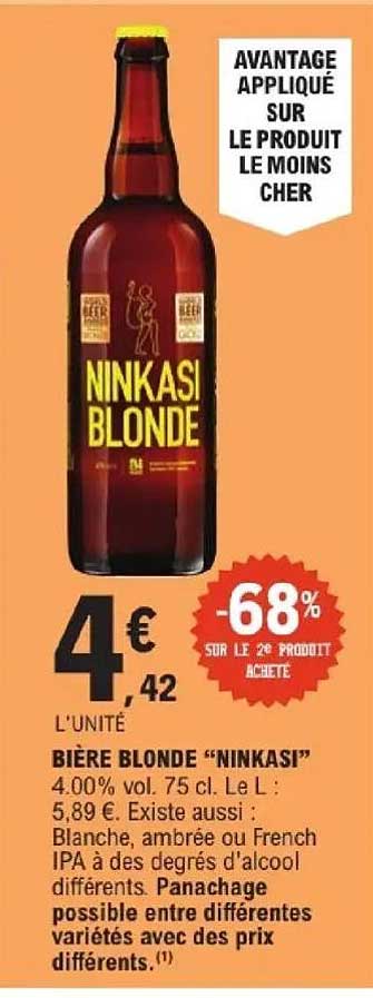 BIÈRE BLONDE “NINKASI”