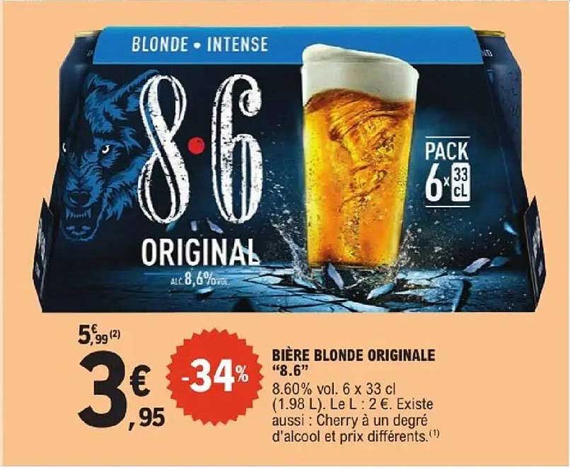 BIÈRE BLONDE ORIGINALE “8.6”