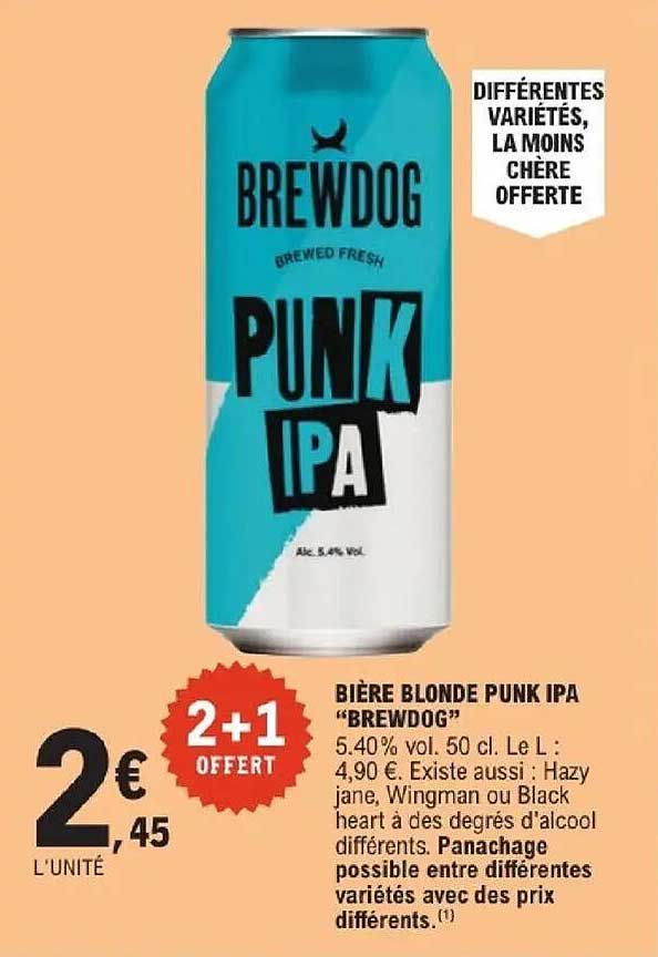BIÈRE BLONDE PUNK IPA "BREWDOG"