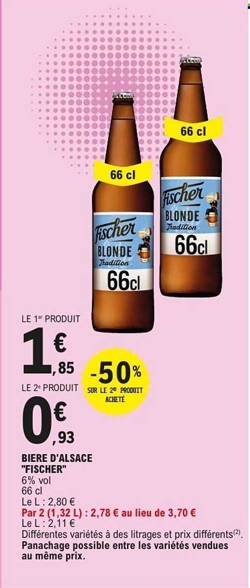 BIERE D'ALSACE "FISCHER" 6% vol 66 cl