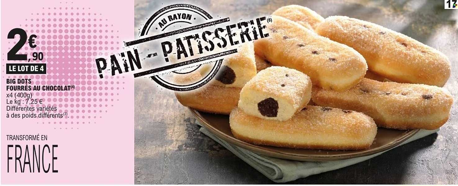 BIG DOTS FOURRÉS AU CHOCOLAT x4 (400g)
