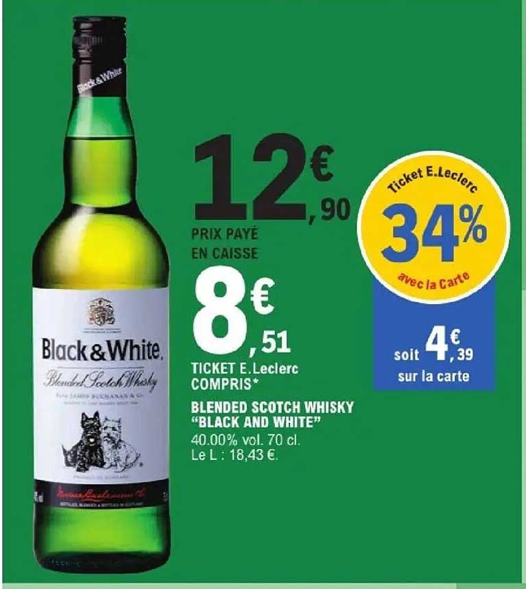 BLENDED SCOTCH WHISKY “BLACK AND WHITE”