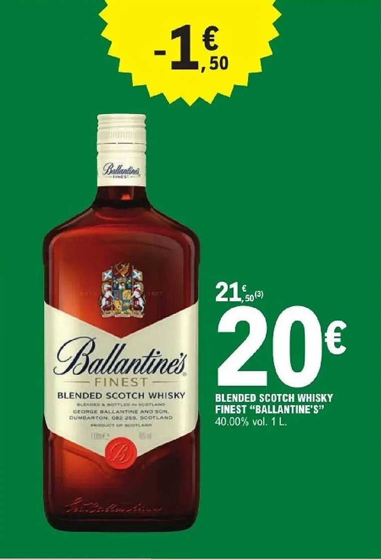 BLENDED SCOTCH WHISKY FINEST “BALLANTINE’S” 40.00% vol. 1 L