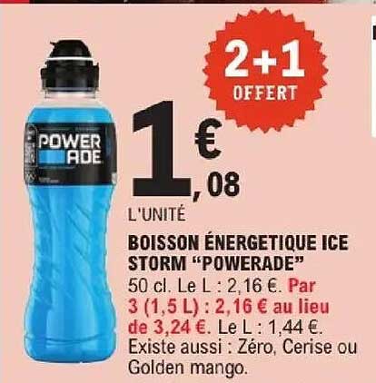 BOISSON ÉNERGÉTIQUE ICE STORM “POWERADE”