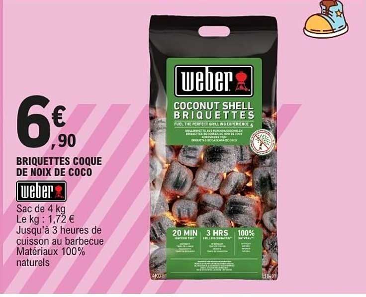 BRIQUETTES COQUE DE NOIX DE COCO