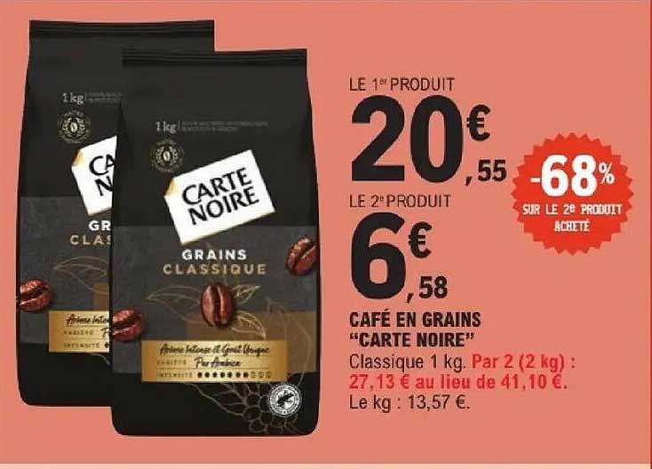 CAFÉ EN GRAINS “CARTE NOIRE”