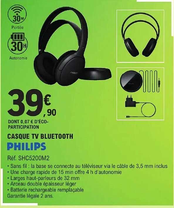 CASQUE TV BLUETOOTH PHILIPS