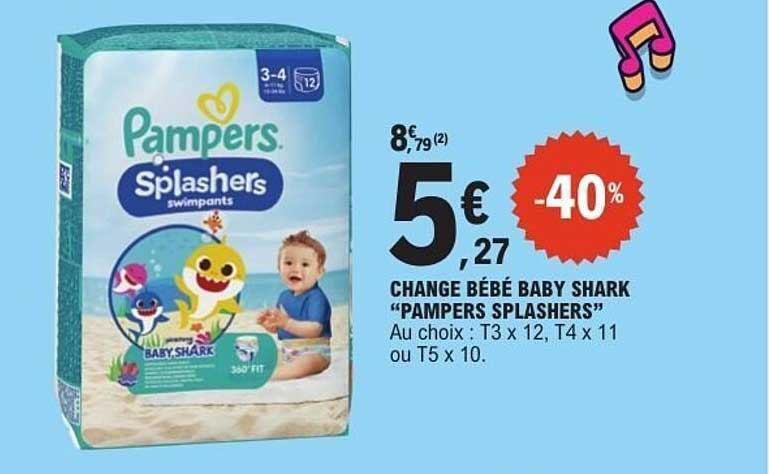 CHANGE BÉBÉ BABY SHARK "PAMPERS SPLASHERS"