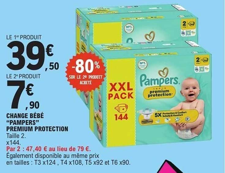 CHANGE BÉBÉ “PAMPERS” PREMIUM PROTECTION