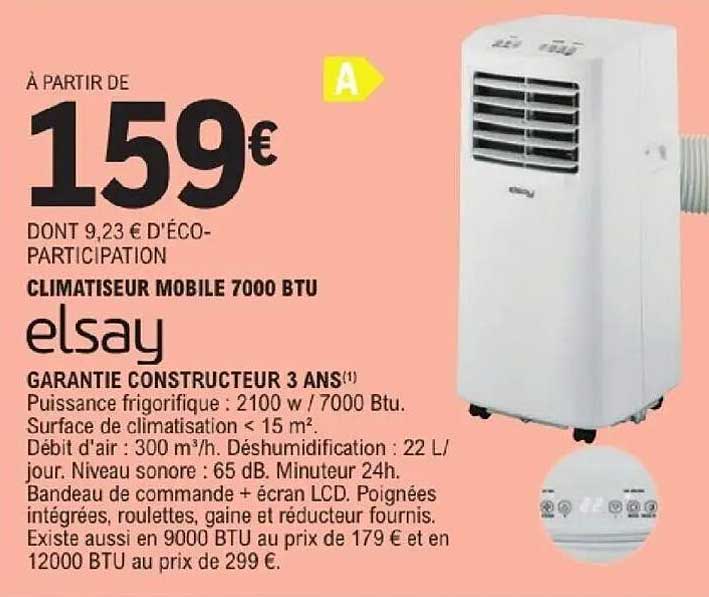 CLIMATISEUR MOBILE 7000 BTU
