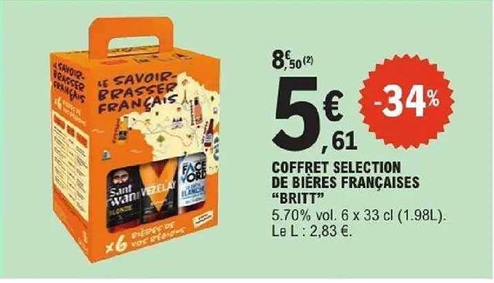 COFFRET SELECTION DE BIERES FRANCAISES "BRITT"