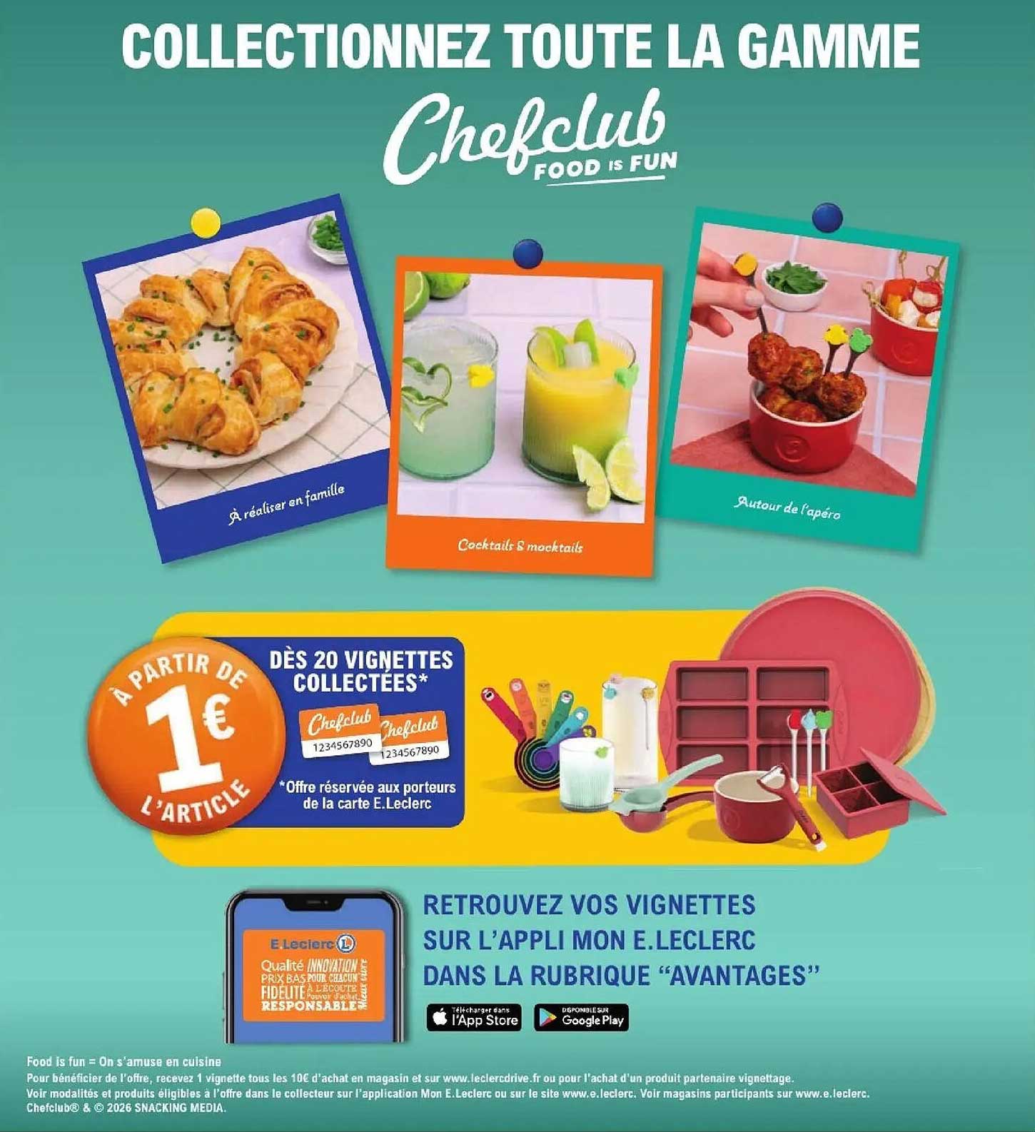 COLLECTIONNEZ TOUTE LA GAMME Chefclub FOOD IS FUN