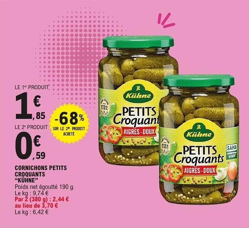 Cornichons petits croquants « Kühne »