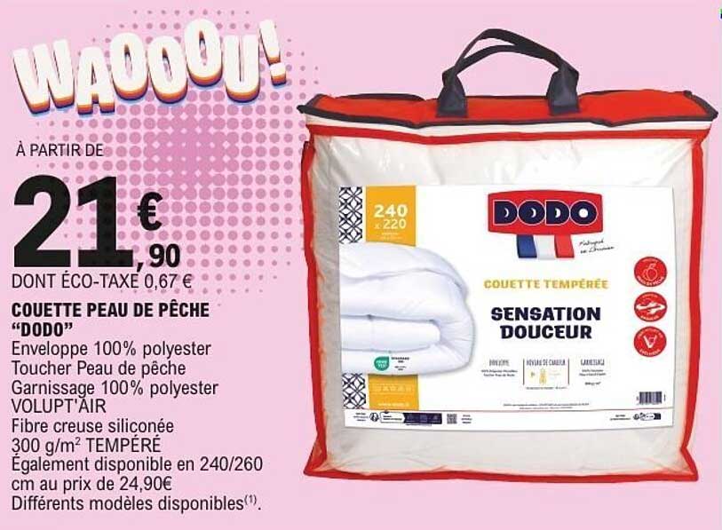 COUETTE PEAU DE PÊCHE "DODO"