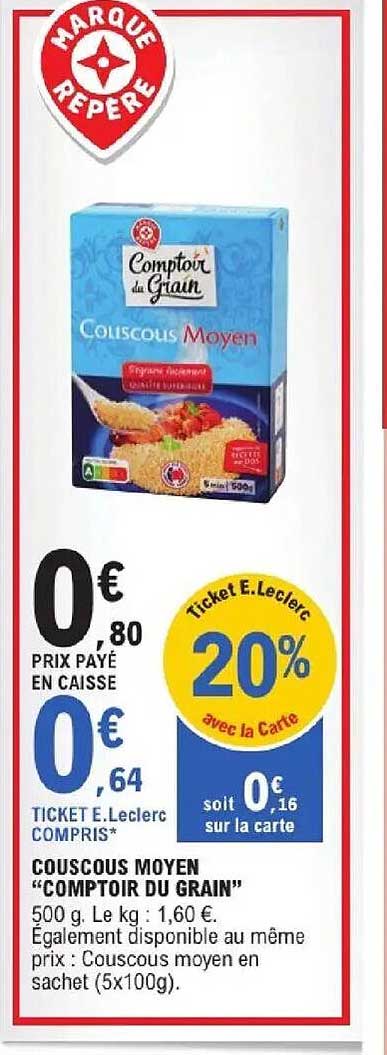COUSCOUS MOYEN “COMPTOIR DU GRAIN”