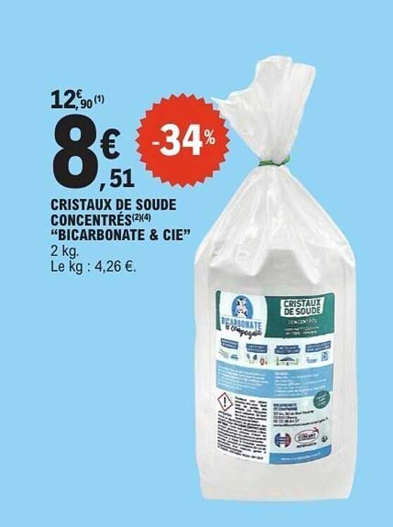 CRISTAUX DE SOUDE CONCENTRÉS "BICARBONATE & CIE"
