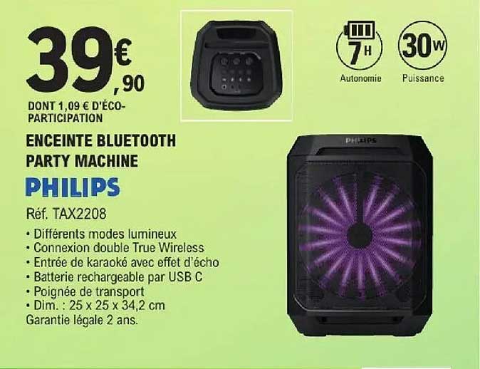 ENCEINTE BLUETOOTH PARTY MACHINE PHILIPS