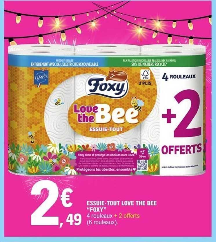 ESSUIE-TOUT LOVE THE BEE “FOXY” 4 rouleaux + 2 offerts (6 rouleaux)