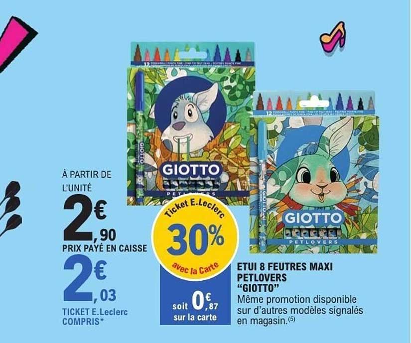 ETUI 8 FEUTRES MAXI PETLOVERS “GIOTTO”