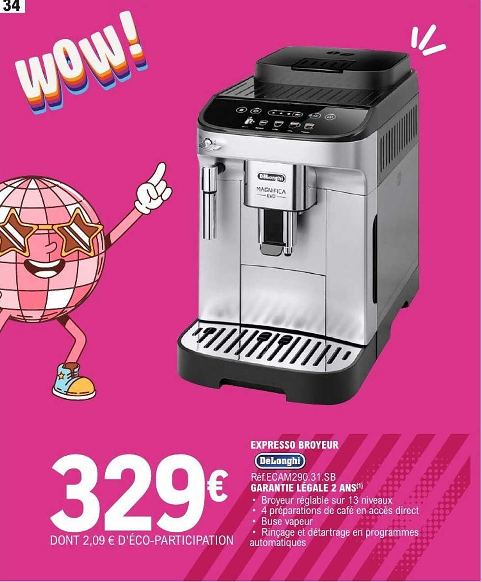 EXPRESSO BROYEUR DeLonghi Réf.ECAM290.31.SB