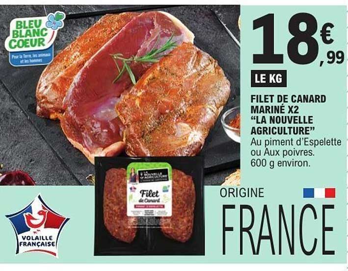 FILET DE CANARD MARINÉ X2 “LA NOUVELLE AGRICULTURE”
