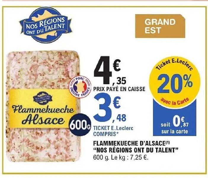 Flammekueche Alsace “Nos Régions ont du Talent”