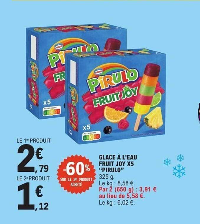 GLACE À L'EAU FRUIT JOY X5 "PIRULO"