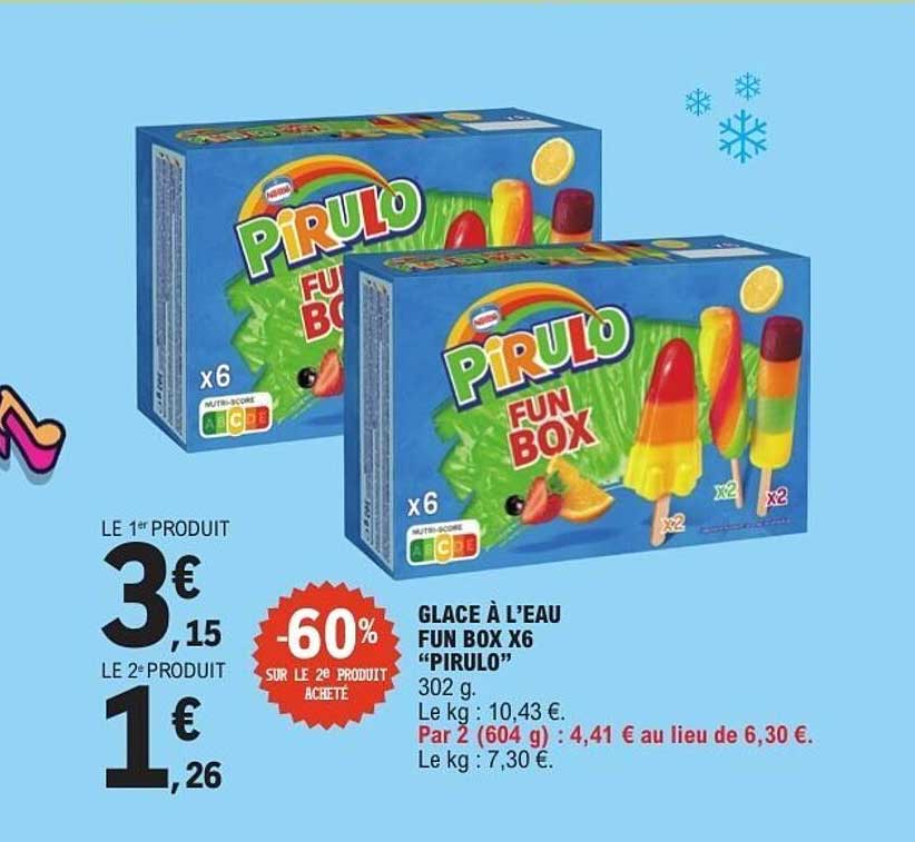 GLACE À L’EAU FUN BOX X6 “PIRULO”