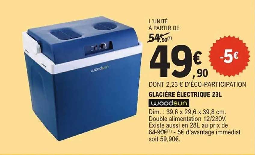 GLACIÈRE ÉLECTRIQUE 23L