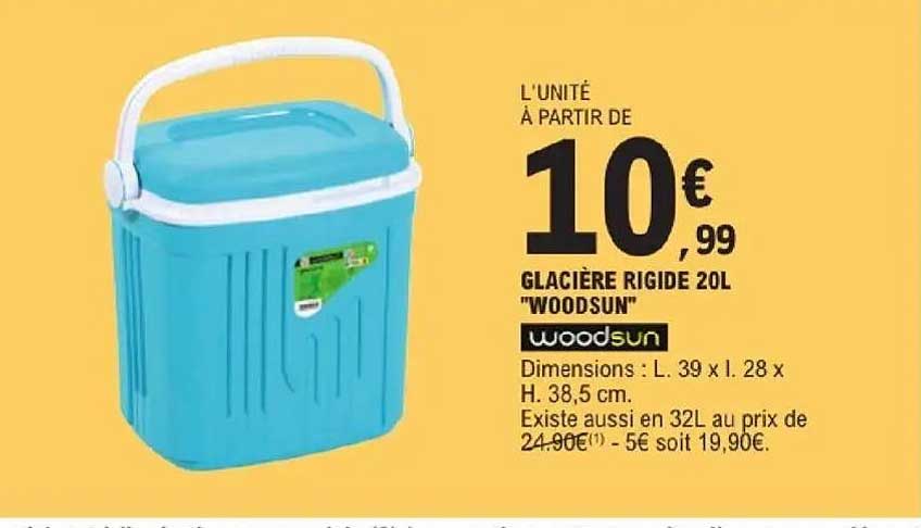 GLACIÈRE RIGIDE 20L "WOODSUN"