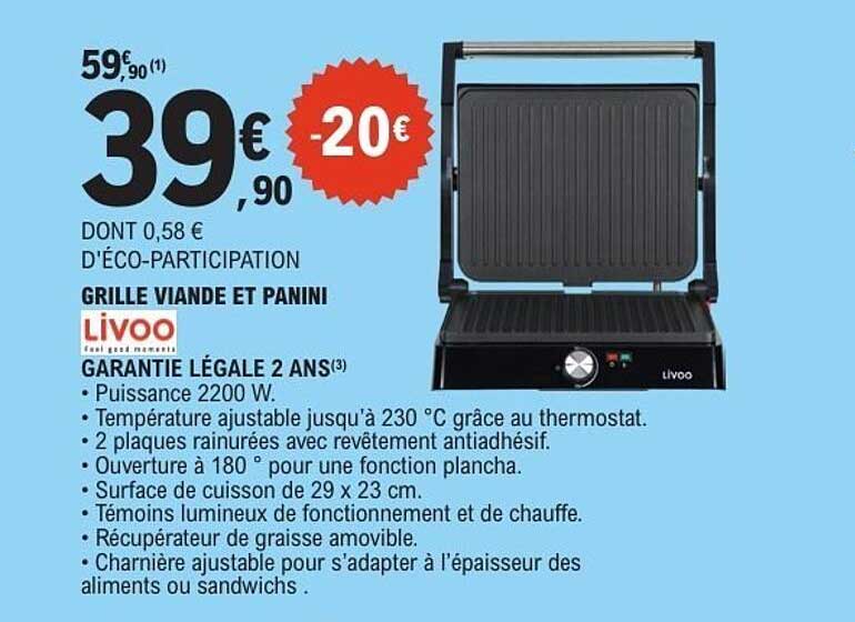 GRILLE VIANDE ET PANINI