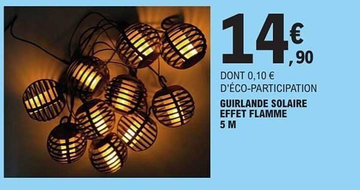 GUIRLANDE SOLAIRE EFFET FLAMME 5 M