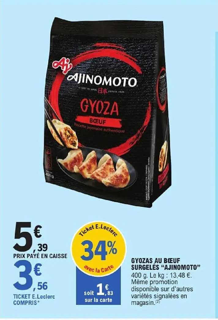 GYOZAS AU BŒUF SURGELES “AJINOMOTO”