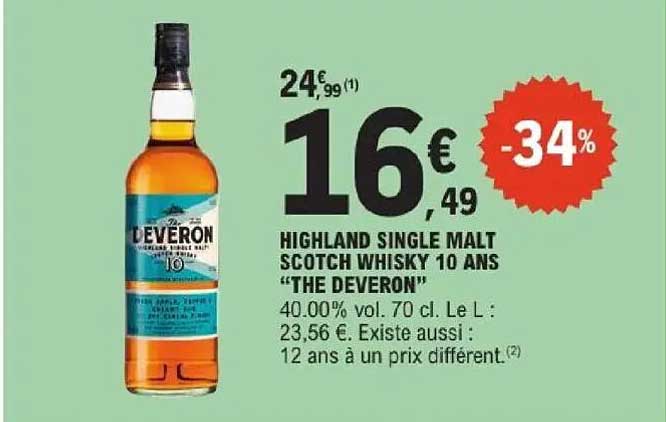 HIGHLAND SINGLE MALT SCOTCH WHISKY 10 ANS "THE DEVERON"
