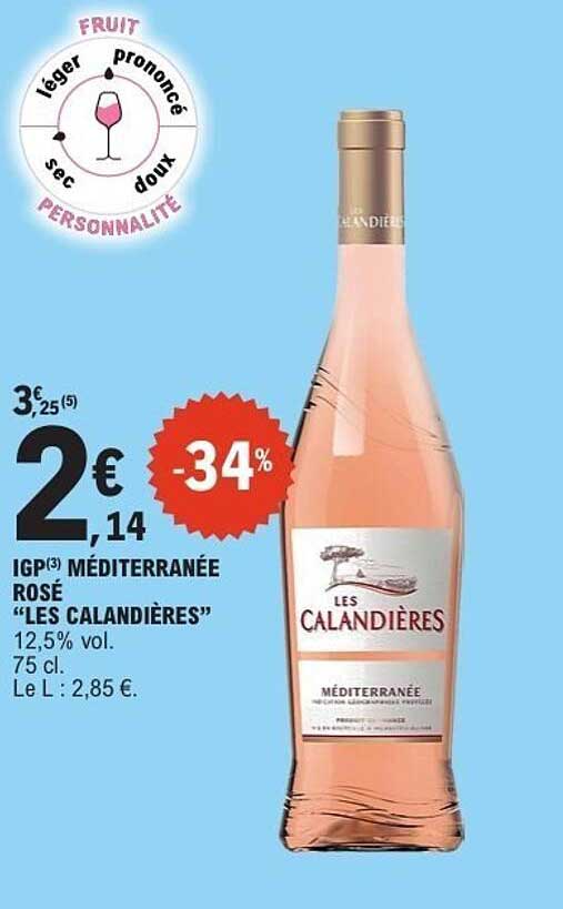 IGP MEDITERRANEE ROSÉ “LES CALANDIÈRES”