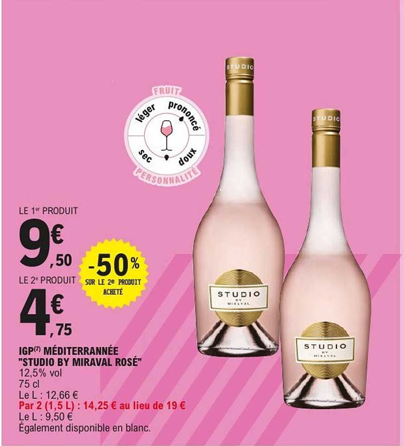 IGP(*) MÉDITERRANÉE "STUDIO BY MIRAVAL ROSÉ"