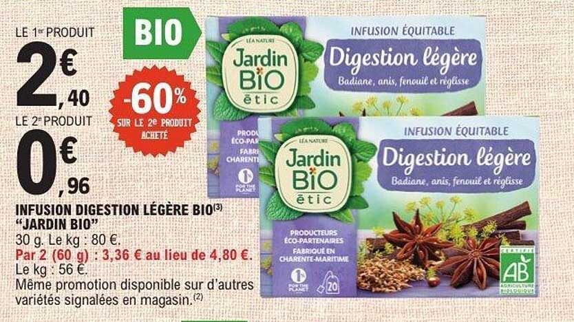 INFUSION DIGESTION LÉGÈRE BIO “JARDIN BIO”