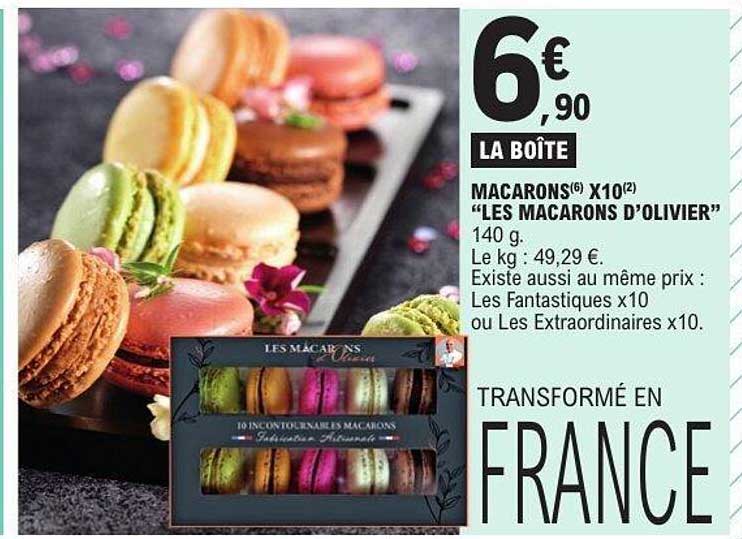 LA BOÎTE MACARONS x10 «LES MACARONS D’OLIVIER»