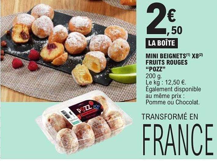 LA BOÎTE MINI BEIGNETS(1) X8(2) FRUITS ROUGES “POZZ”