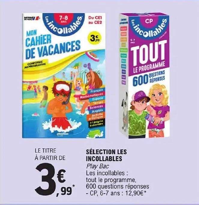 LE TITRE À PARTIR DE 3€99