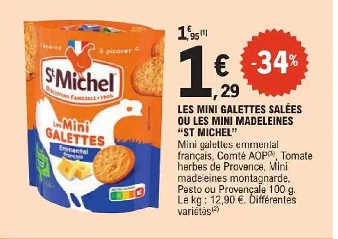 LES MINI GALETTES SALÉES OU LES MINI MADELEINES “ST MICHEL”