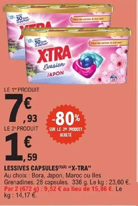 LESSIVES CAPSULES(1) « X-TRA »