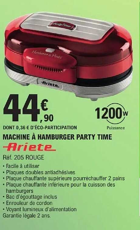 MACHINE À HAMBURGER PARTY TIME
