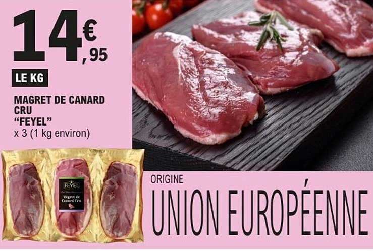 MAGRET DE CANARD CRU “FEYEL” x 3 (1 kg environ)