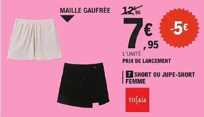 MAILLE GAUFRÉE 7 SHORT OU JUPE-SHORT FEMME