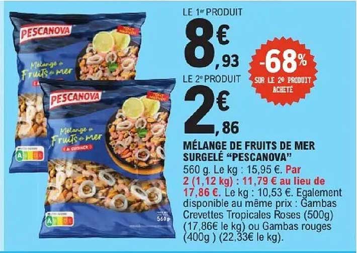MÉLANGE DE FRUITS DE MER SURGELÉ “PESCANOVA”