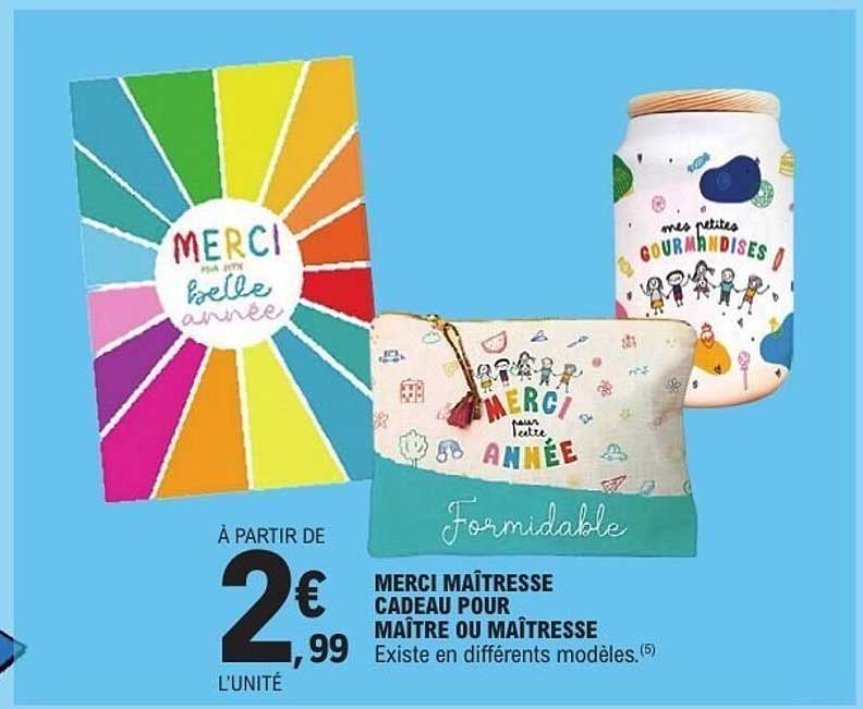 MERCI MAÎTRESSE CADEAU POUR MAÎTRE OU MAÎTRESSE