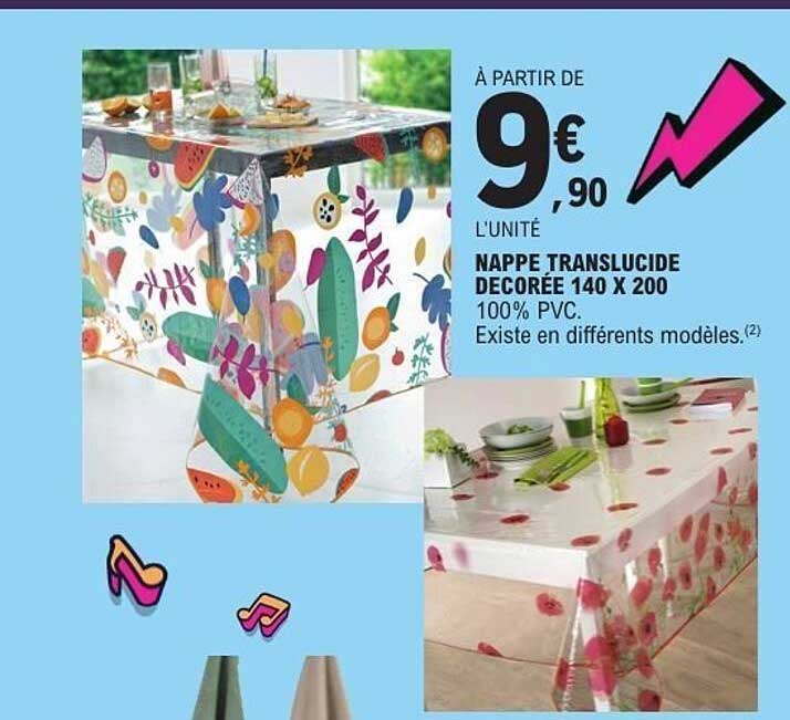 NAPPE TRANSLUCIDE DÉCORÉE 140 X 200